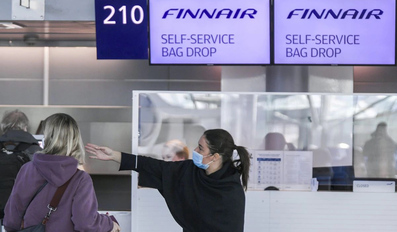 An employee of the Finnish airline company